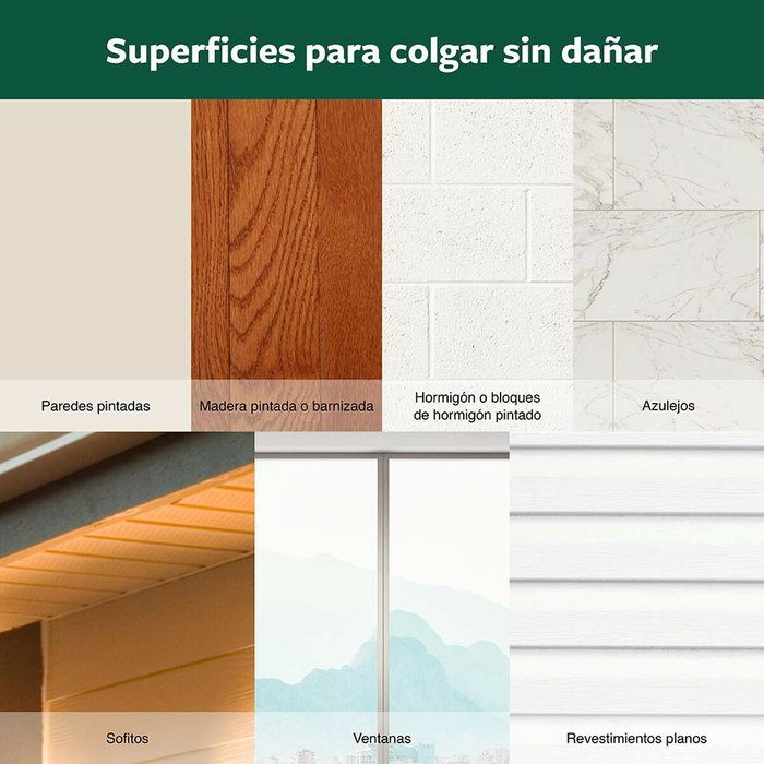 3M Command mini gancho para luces exterior transparente (8 uds + 10 tiras) 3M Command mini gancho para luces exterior transparente (8 uds + 10 tiras)