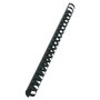 Gbc Canutillo de plástico ovalado 32 mm negro, caja de 50 unidades