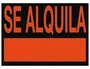 Archivo 2000 Cartel Plástico 'Se Alquila' Rojo Fluorescente 700x500 mm Polipropileno Serigrafiado Fotoluminiscente
