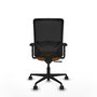 PIQUERAS Y CRESPO Silla de oficina Zulema con mecanismo Sincro, Naranja y Negro