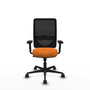 PIQUERAS Y CRESPO Silla de oficina Zulema con mecanismo Sincro, Naranja y Negro
