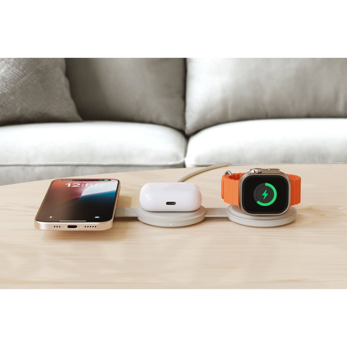 Satechi OntheGo 3-in-1 Wireless Charger Sand