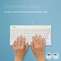 R-Go Tools Teclado Ergonómico R-Go Compact Break, AZERTY (BE), Cableado, Blanco, Software de Descanso Integrado