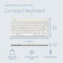 R-Go Tools Teclado Ergonómico R-Go Compact Break, AZERTY (BE), Cableado, Blanco, Software de Descanso Integrado
