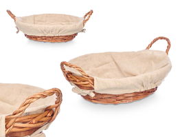 Kipit Cesta Redonda con Asas 34x30x15 cm Natural (Set de 24)