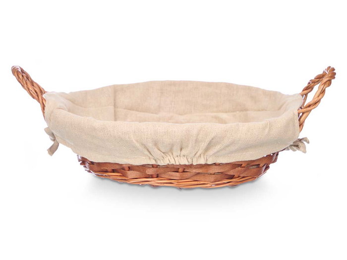 Kipit Cesta Redonda con Asas 34x30x15 cm Natural (Set de 24)