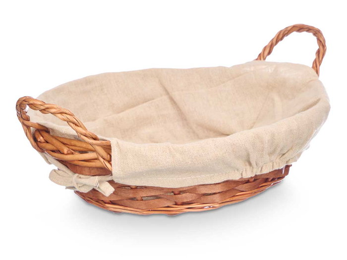 Kipit Cesta Redonda con Asas 34x30x15 cm Natural (Set de 24)