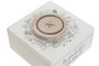 DKD Home Decor Costurero Vintage Natural Blanco MDF 18 x 10 x 18 cm (4 Unidades)