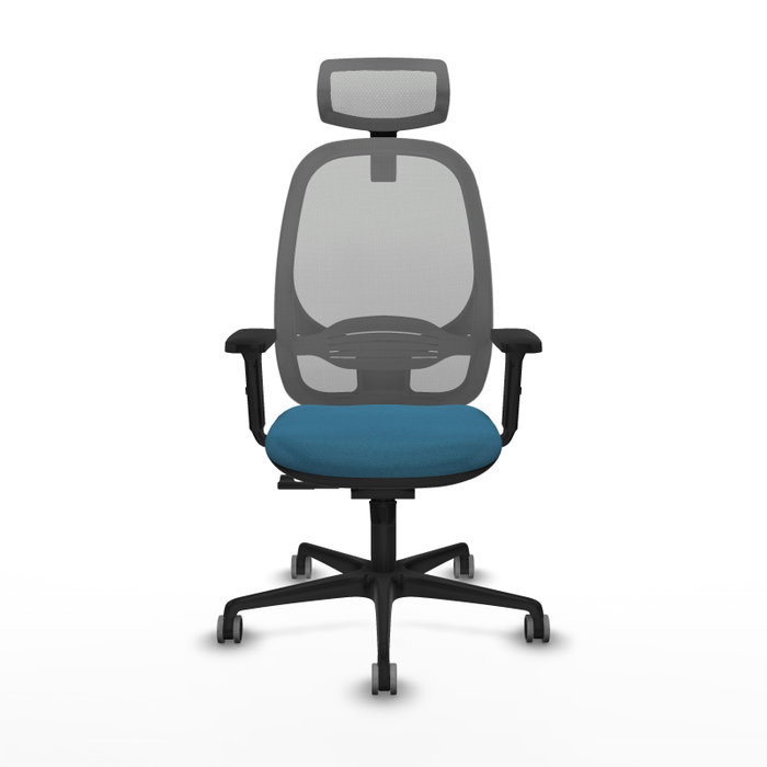 PIQUERAS Y CRESPO Silla de oficina Cilanco con mecanismo Sincro, Verde petróleo y Gris PIQUERAS Y CRESPO Silla de oficina Cilanco con mecanismo Sincro, Verde petróleo y Gris