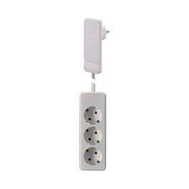 Bachmann 933.015 Regleta de enchufes con 3 salidas, 1,6 m, Blanco