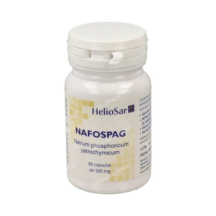 HELIOSAR Nafospag Natrum Phosphoricum 60Cap - Complemento para Equilibrio Ácido-Base Normal y Metabolismo - 60 Cápsulas HELIOSAR Nafospag Natrum Phosphoricum 60Cap - Complemento para Equilibrio Ácido-Base Normal y Metabolismo - 60 Cápsulas