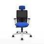 PIQUERAS Y CRESPO Silla de oficina Yunquera con mecanismo Sincro, Azul y Negro