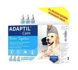 Adaptil Calm 3 Pack - Recambio 3x48ml para Perros, Difusor Ambiental