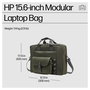 HP Bolsa Modular Bandolera para Portátil 15.6 Pulgadas (39.6 cm), Poliéster, Resistente al Agua, Gris/Verde, Hasta 1.14 kg