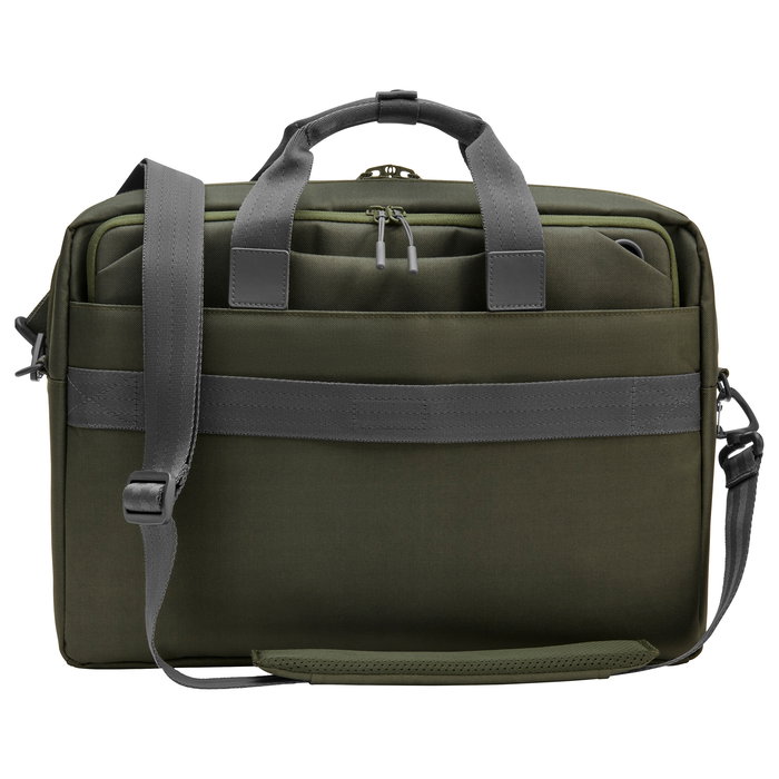 HP Bolsa Modular Bandolera para Portátil 15.6 Pulgadas (39.6 cm), Poliéster, Resistente al Agua, Gris/Verde, Hasta 1.14 kg