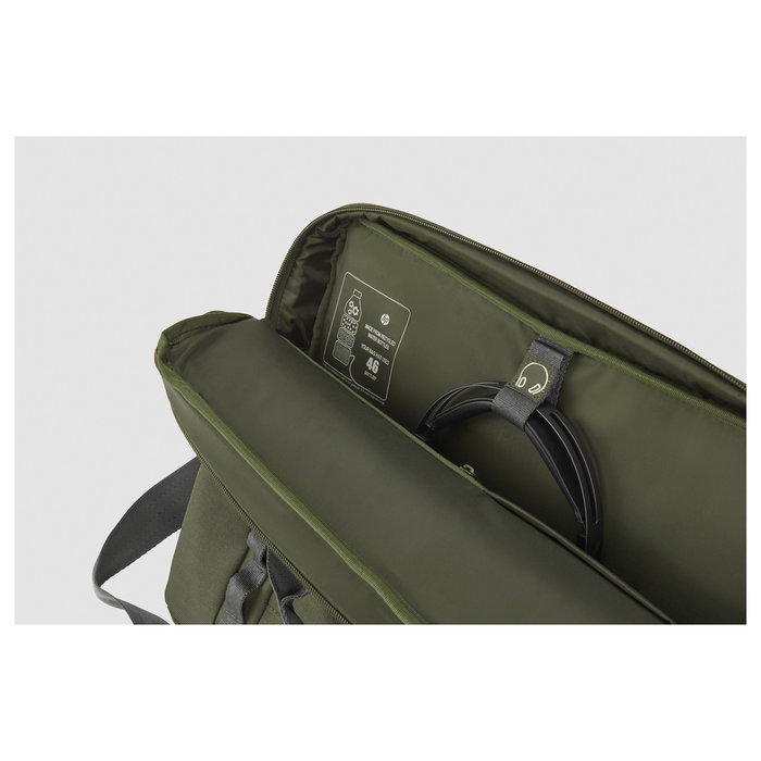 HP Bolsa Modular Bandolera para Portátil 15.6 Pulgadas (39.6 cm), Poliéster, Resistente al Agua, Gris/Verde, Hasta 1.14 kg