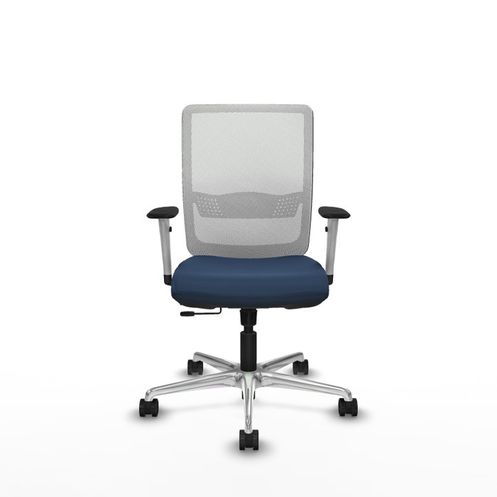 PIQUERAS Y CRESPO Silla de oficina Haches Azul marino y Blanco