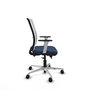 PIQUERAS Y CRESPO Silla de oficina Haches Azul marino y Blanco