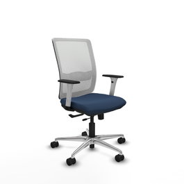 PIQUERAS Y CRESPO Silla de oficina Haches Azul marino y Blanco