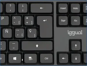 Iggual CK-OFFICE-105T Teclado Oficina USB QWERTY Español Negro