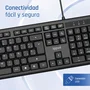 Iggual CK-OFFICE-105T Teclado Oficina USB QWERTY Español Negro