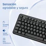 Iggual CK-OFFICE-105T Teclado de Oficina USB, QWERTY Español Completo 105 Teclas, Layout Español, Negro, Plug & Play, Antideslizante, Resistente a Salpicaduras