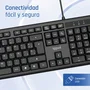 Iggual Teclado de Oficina USB Estándar CK-OFFICE-105T Negro