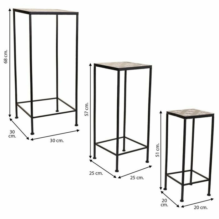 Soporte para Maceta Alexandra House Living Negro Hierro 30 x 68 x 30 cm