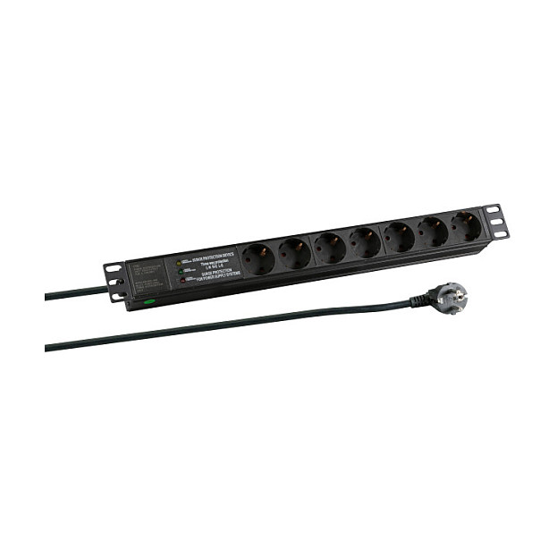EFB Elektronik EK631DE.3 Regleta de 7 salidas AC con perfil de aluminio negro EFB Elektronik EK631DE.3 Regleta de 7 salidas AC con perfil de aluminio negro