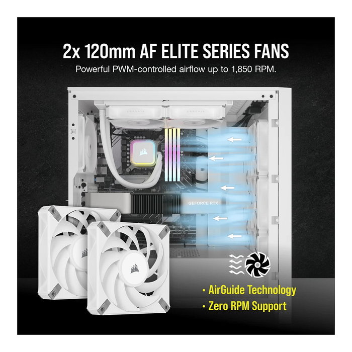 Corsair iCUE H100i RGB ELITE WHITE 240mm Blanco Corsair iCUE H100i RGB ELITE WHITE 240mm Blanco