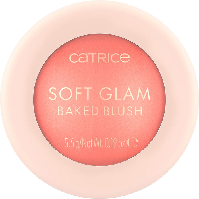 Catrice #030 Soft Glam Baked Blush Colorete Iluminador, Tono Cheeky Coral, 5.6 g
