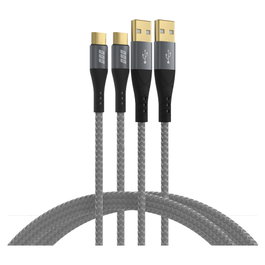EFB Elektronik Set de 2 cables USB-A a USB-C 60W 3A 2x2m