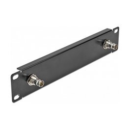 DeLOCK Panel de 10 pulgadas con 2 x BNC hembra 1U negro
