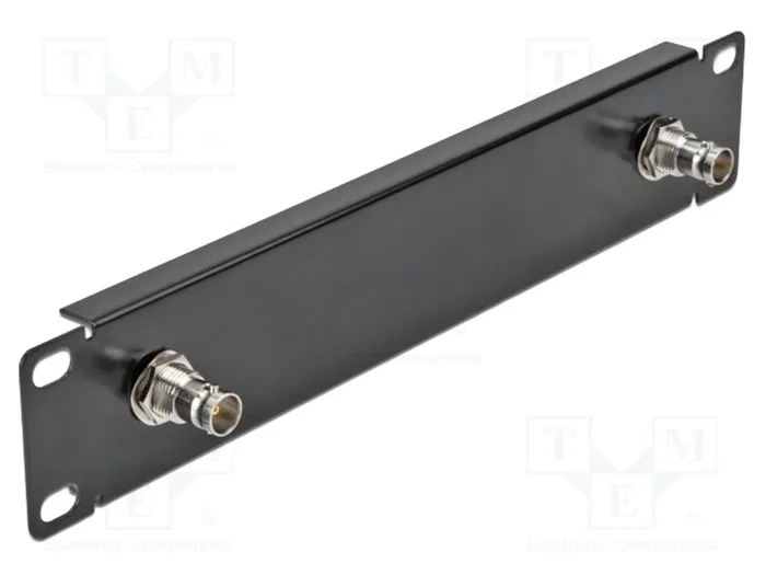 DeLOCK Panel de 10″ con 2 x BNC hembra 1U Negro DeLOCK Panel de 10″ con 2 x BNC hembra 1U Negro