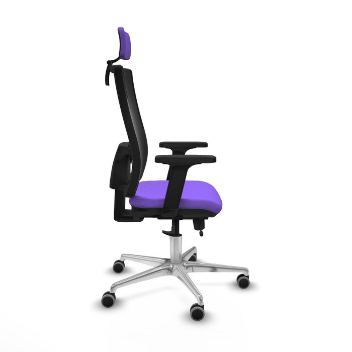 PIQUERAS Y CRESPO Silla de oficina Horna con mecanismo Sincro/Traslack, Lila y Negro
