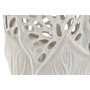 DKD Home Decor Jarrón de Cerámica Hoja Blanco 23x23x36 cm