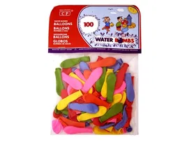 Blanca Globos de Agua 100% Látex Biodegradable Bolsa 100 Unidades Colores Surtidos