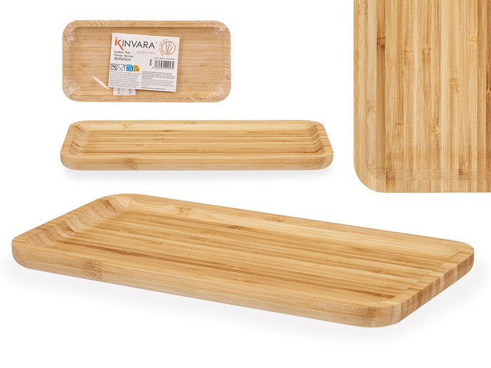 Kinvara Tabla Bambú Rectangular Aperitivo 30x15 cm Marrón (Set de 12) Kinvara Tabla Bambú Rectangular Aperitivo 30x15 cm Marrón (Set de 12)