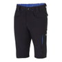 Sparco Laredo T5 Bermuda Técnica Hombre Negro/Azul, Multibolsillos, Bandas Reflectantes, Antidesgarro 90% Nylon-10% Spandex, Talla XXL