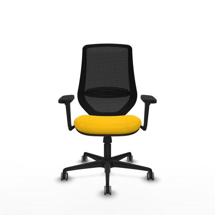 PIQUERAS Y CRESPO Silla de oficina Mardos con mecanismo Sincro, Amarillo/Negro
