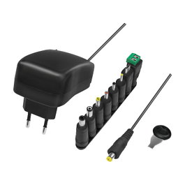 LogiLink Fuente de alimentación universal 3-12V con puerto USB, 30W