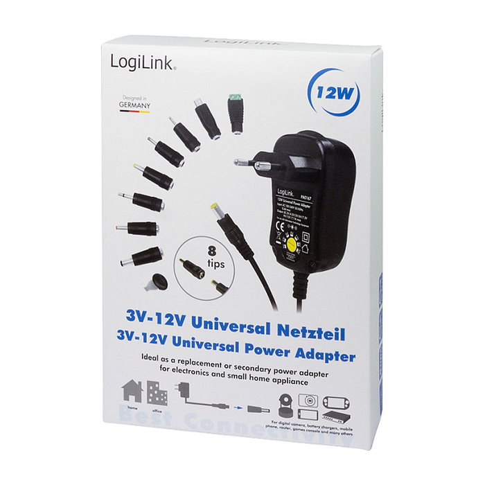 LogiLink Fuente de alimentación universal 3-12V con puerto USB, 30W LogiLink Fuente de alimentación universal 3-12V con puerto USB, 30W