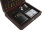 DKD Home Decor Juego de Ajedrez y Póker de MDF Marrón Set de 7 Piezas Colección Caballero 24x19x7 cm
