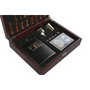 DKD Home Decor Juego de Ajedrez y Póker de MDF Marrón Set de 7 Piezas Colección Caballero
