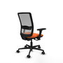 PIQUERAS Y CRESPO Silla de oficina Haches con mecanismo Sincro/Traslack, Tela Naranja y Malla Gris