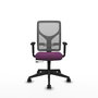 PIQUERAS Y CRESPO Silla de oficina Motilla con mecanismo Sincro/Traslack, Morado y Gris