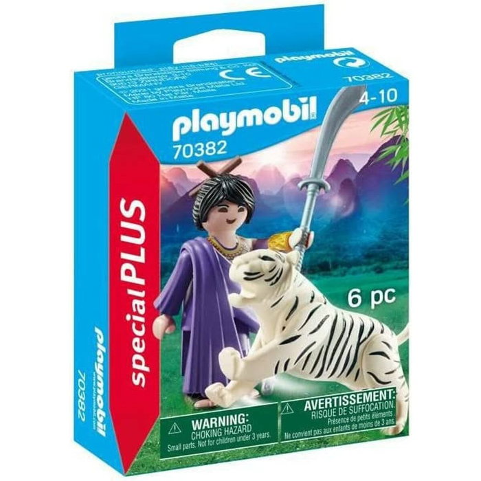 Playmobil Luchadora Asiática con Tigre y Espada Samurái 70382 Playmobil Luchadora Asiática con Tigre y Espada Samurái 70382