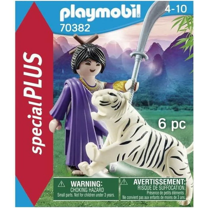 Playmobil Luchadora Asiática con Tigre y Espada Samurái 70382 Playmobil Luchadora Asiática con Tigre y Espada Samurái 70382