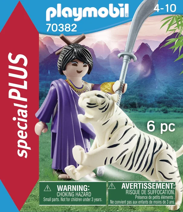 Playmobil Luchadora Asiática con Tigre y Espada Samurái 70382 Playmobil Luchadora Asiática con Tigre y Espada Samurái 70382