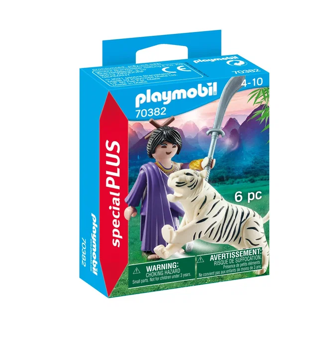 Playmobil Luchadora Asiática con Tigre y Espada Samurái 70382 Playmobil Luchadora Asiática con Tigre y Espada Samurái 70382